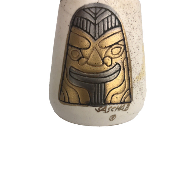 Vintage Sascha B Brastoff Tiki Table Lighter Ashtray L1 Mid Century Stoneware - Picture 8 of 16